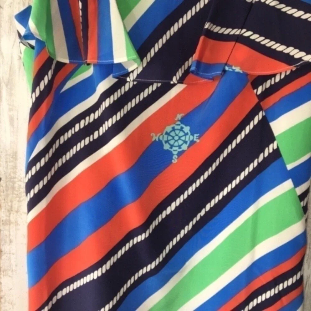 Lilly Pulitzer Laya Anchor 100% Silk Ruffle Dress - Picture 3 of 6